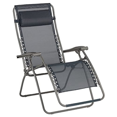 Lafuma Mobilier - Gepolsterter Relaxsessel Zero Gravity RSXA - Klappbarer Liegestuhl für Terrasse und Garten - Strapazierfähiges Batyline-Gewebe - Mehrpositionenliege, Komfortabel, Frankreich - Grau im Sale